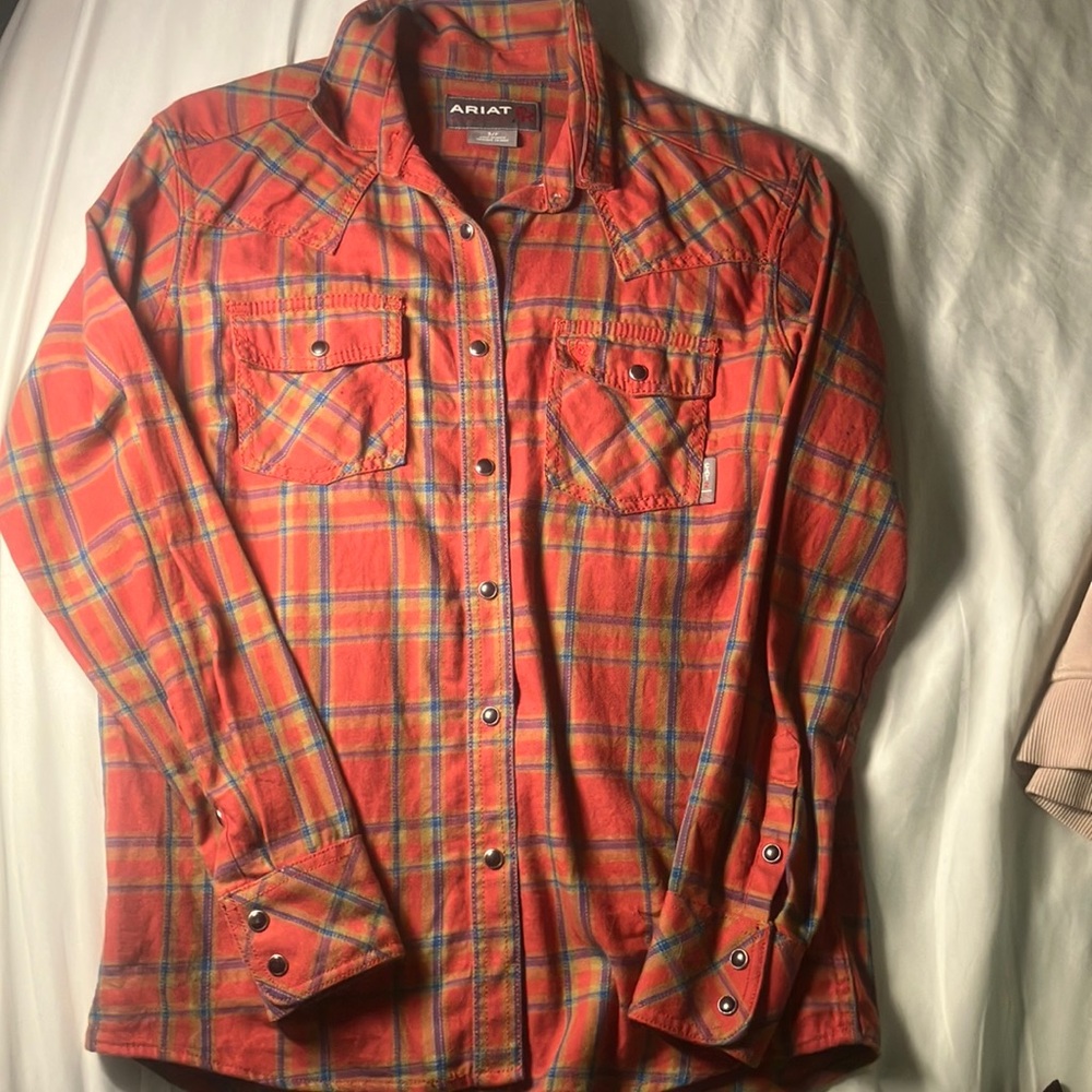 Ariat Women's Red Plaid Button Down Shirt